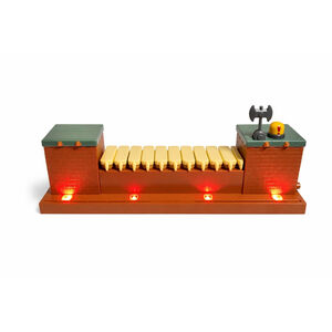 Super Mario Deluxe Bowser Battle Action Playset Light Up Trap Bridge Jakks 2023